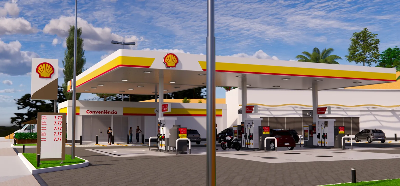 Posto Shell Portugueses – projeto SteelPRO em Atibaia/SP